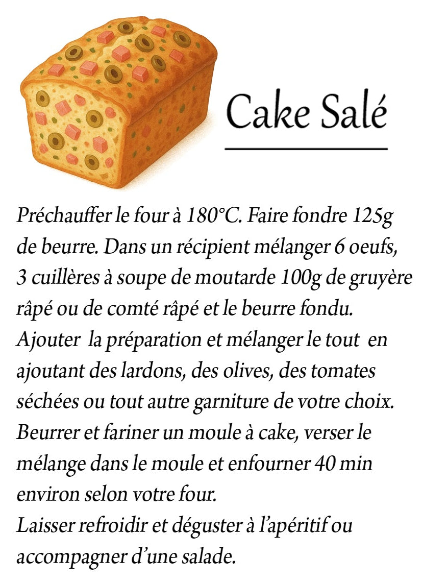 Préparation pour 1 cake "spécial apéro"