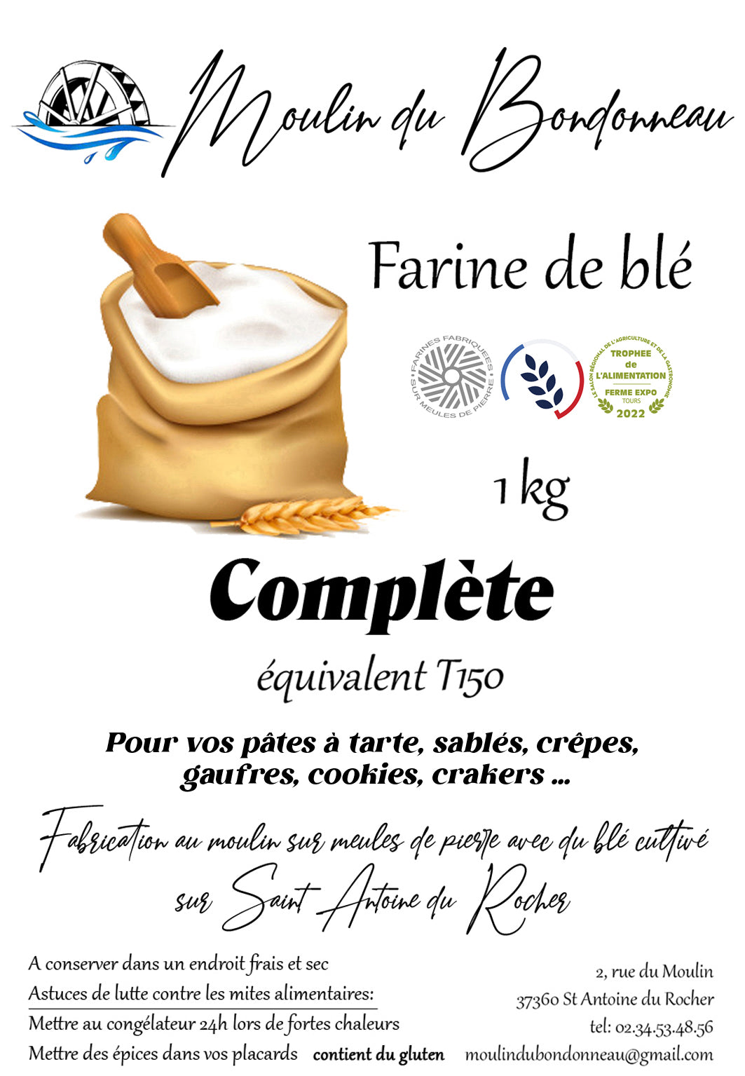 Farine complète T150 1kg