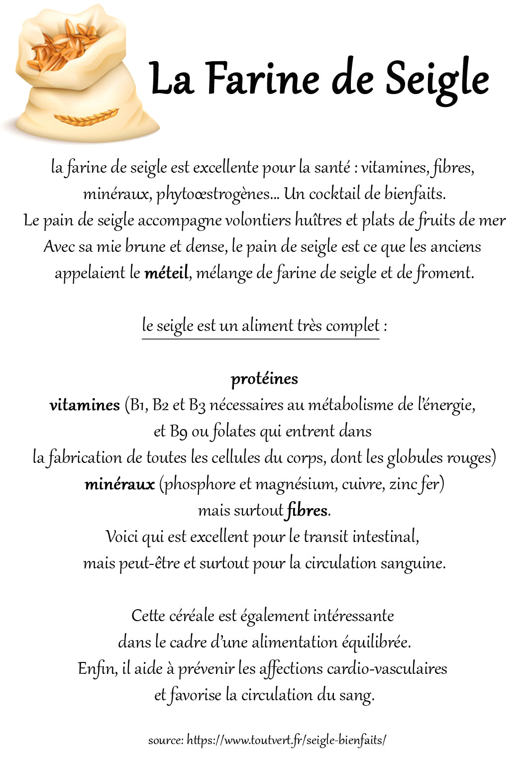 Farine de seigle 500g
