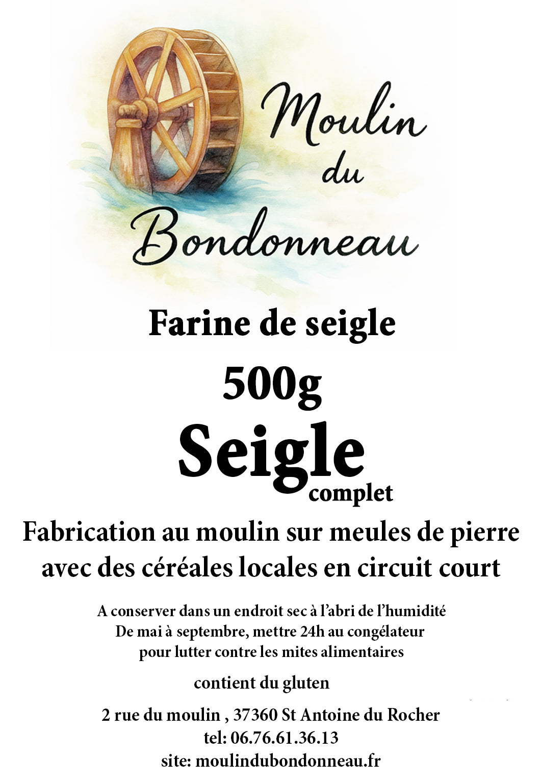 Farine de seigle 500g