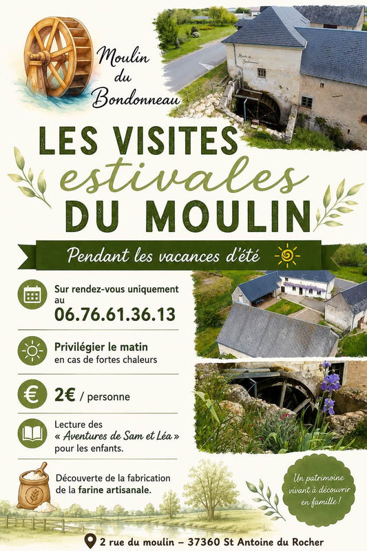 Les visites estivales du moulin