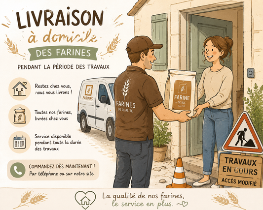 Livraison possible et gratuite pendant la période des travaux