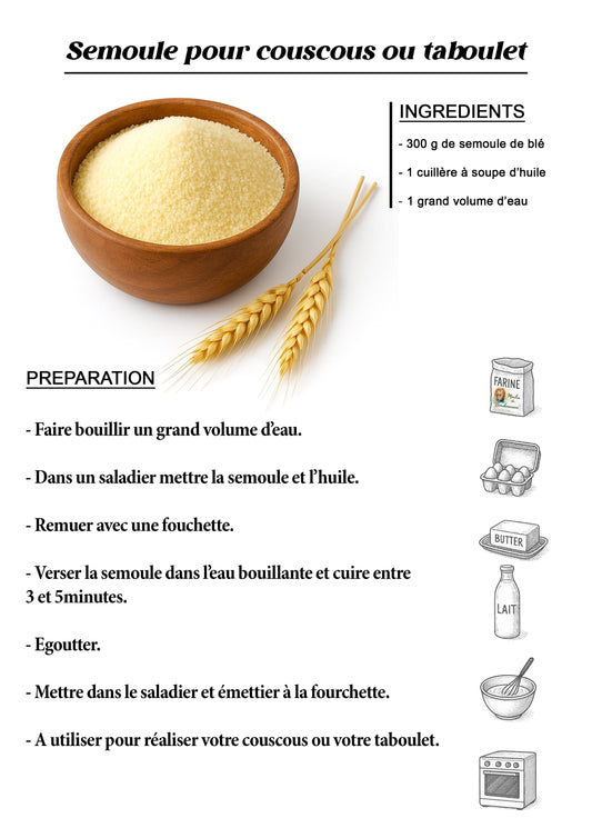 Utilisation des semoules