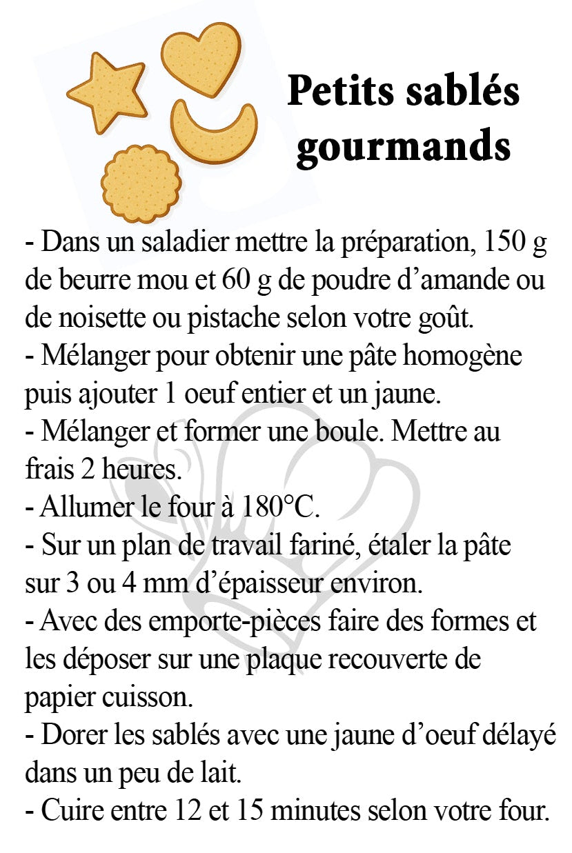 Préparation pour petits sablés