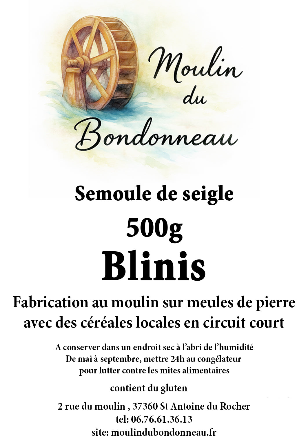 Seigle en semoule pour blinis 500g