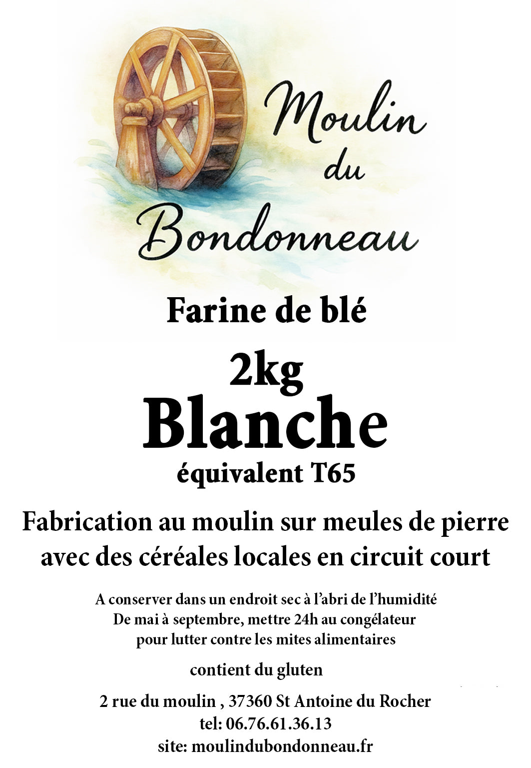 Farine blanche T65 2kg