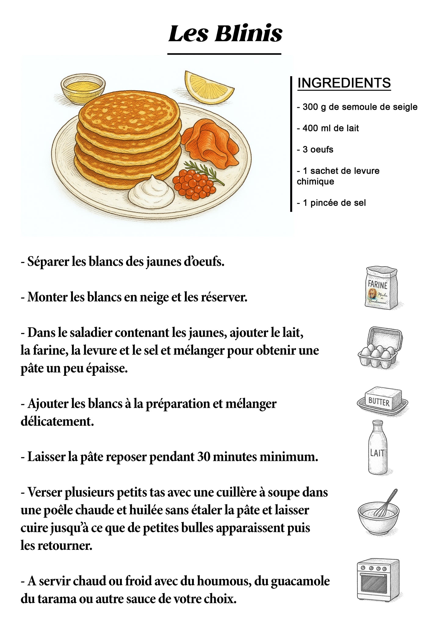 Seigle en semoule pour blinis 500g