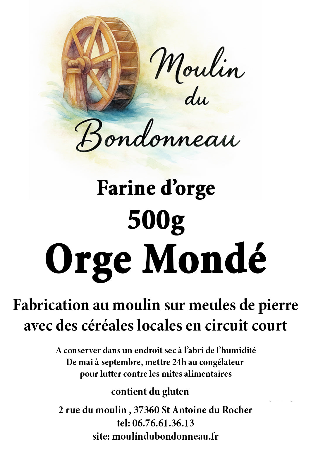 Farine d'orge Mondé 500g
