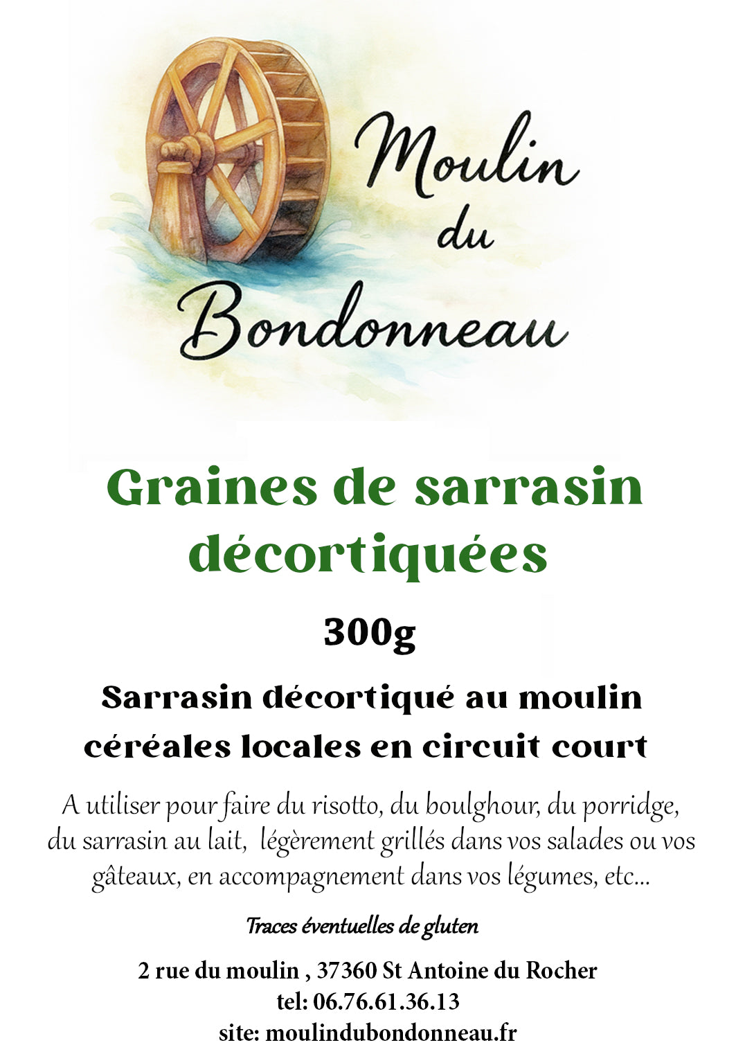 Graines de sarrasin décortiquées