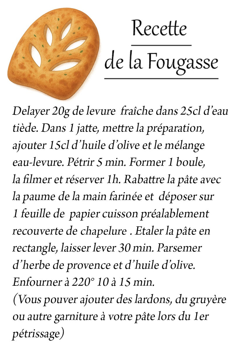 Préparation pour 1 fougasse