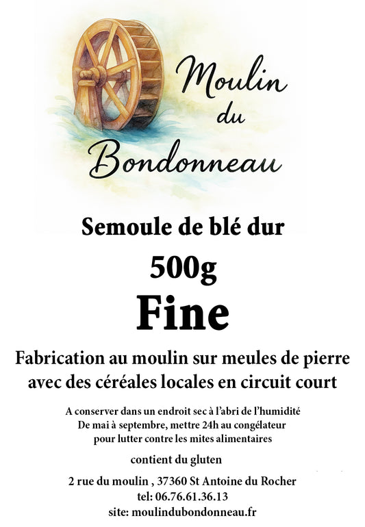 Semoule fine de blé dur 500g