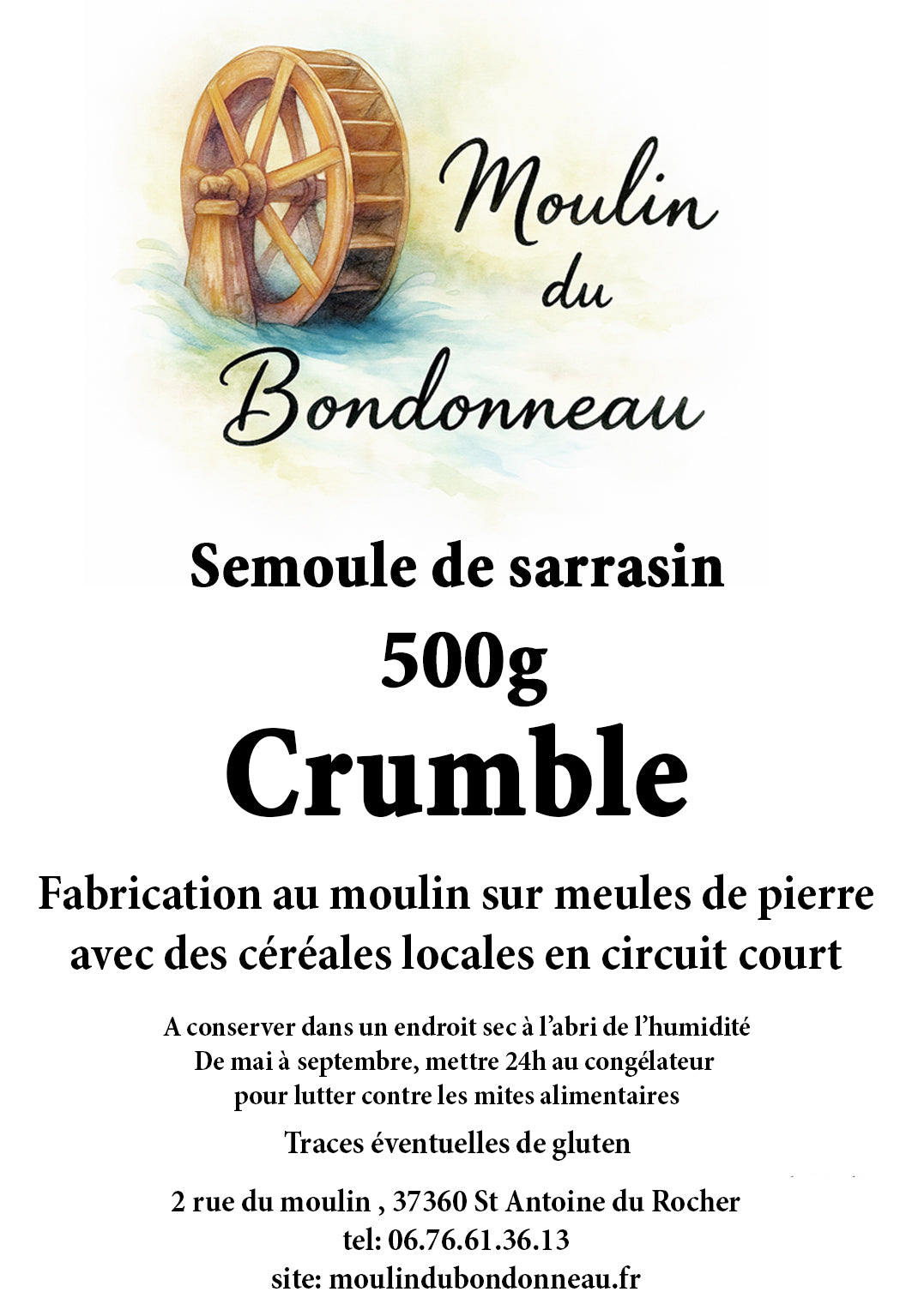 Semoule de sarrasin (crumble) 500g